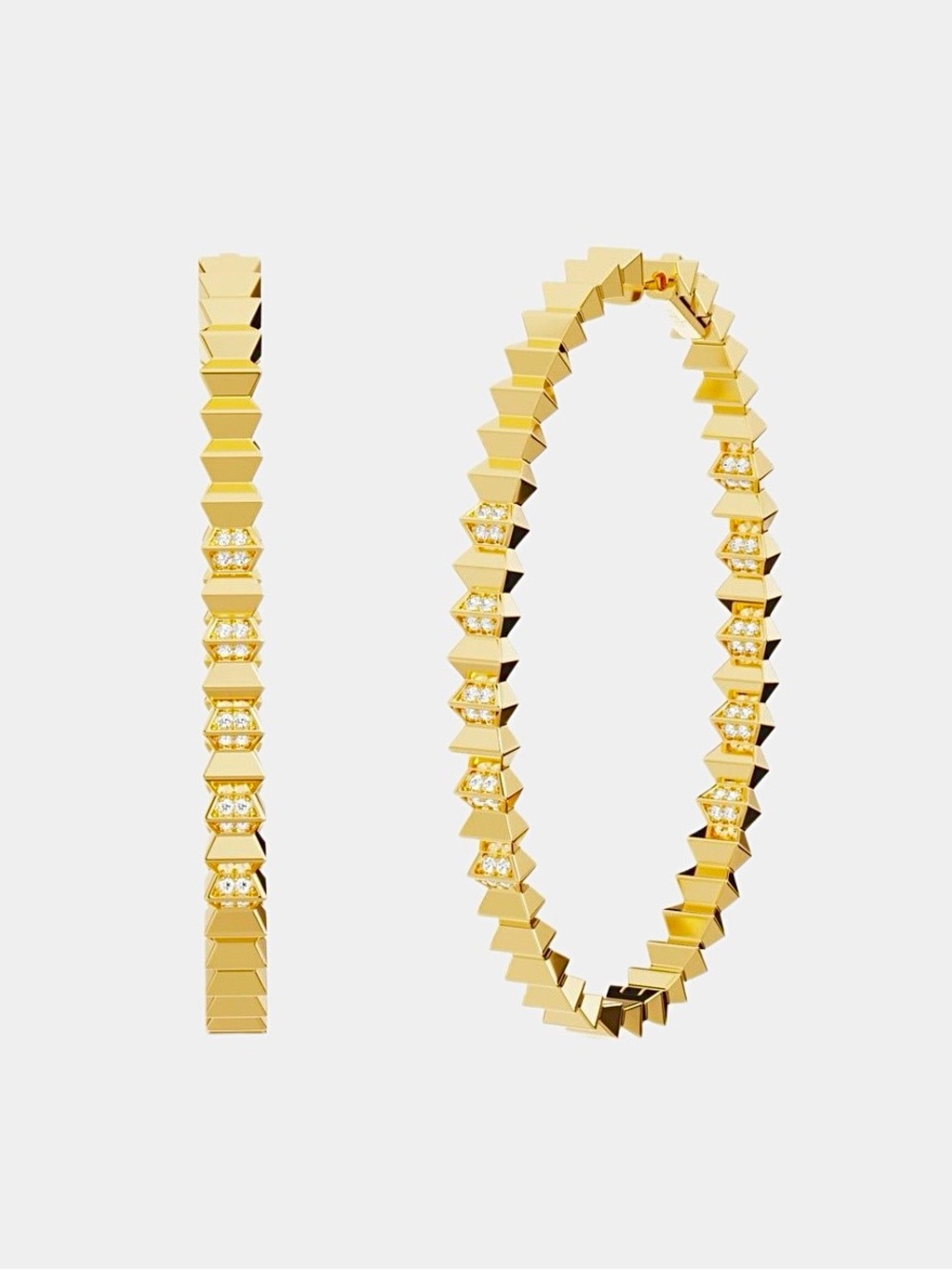 APM Monaco Up and Down Hoop Earrings